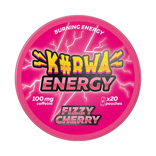 kofeinové sáčky - kurwa energy - fizzy cherry