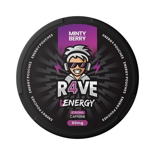 kofeinové sáčky - r4ve energy - minty berry