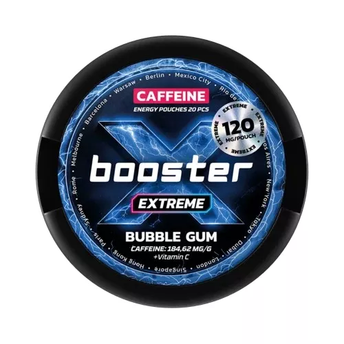 kofeinové sáčky - x booster - extreme bubble gum