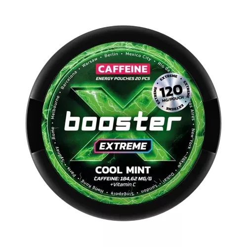 kofeinové sáčky - x booster - extreme cool mint